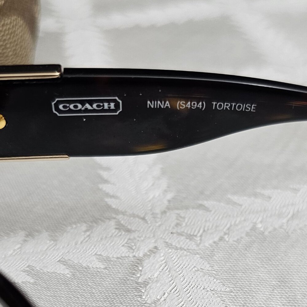 Coach Nina Sunglasses S494 in Tortoise! Comes with Case! - Picture 8 of 11